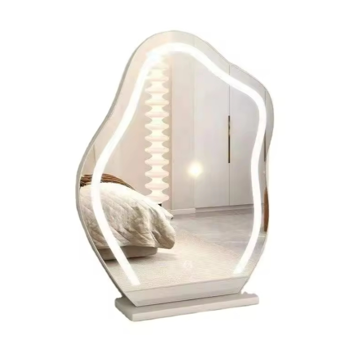 Espelho penteadeira maquiagem orgânico 65x55cm em Oferta na Shopee