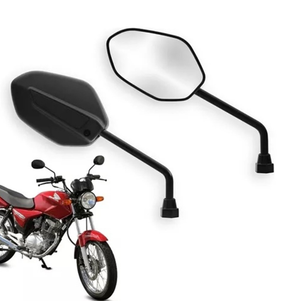 Par de Espelho Retrovisor Moto Modelo Honda Cb Twister Cbf 250 Cb 300 Cg 150 Titan Cargo Xre 190