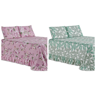 Kit 2 Colchas Queen 400 Fios Toque Macio Cobre Leito com Porta Travesseiro em Oferta na Shopee