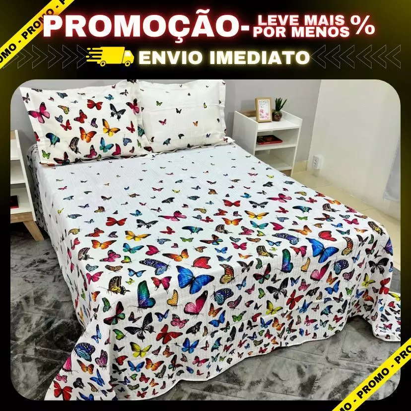 Cobre Leito Queen 3 Peças Piquet Cama Casal Queen Box 2,40x2,60