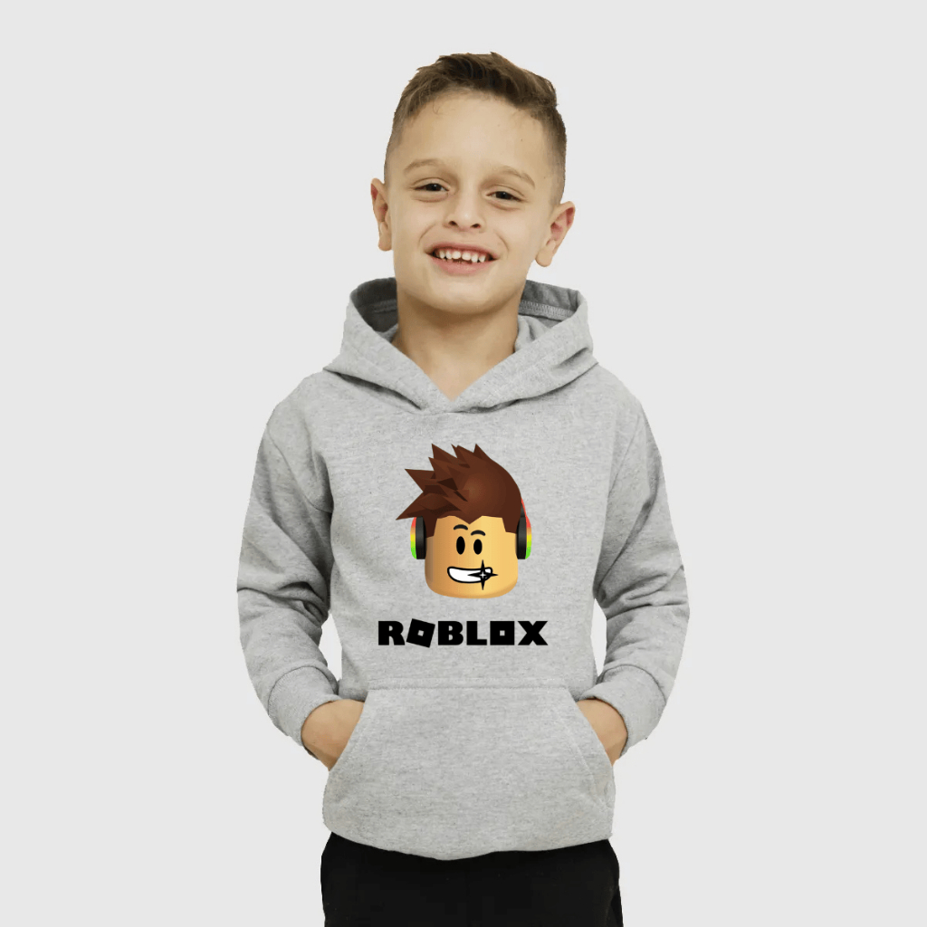 Agasalho Infantil Blusa de Frio Canguru Moletom Premium Com Capuz Flanelado Roblox Menino Inverno