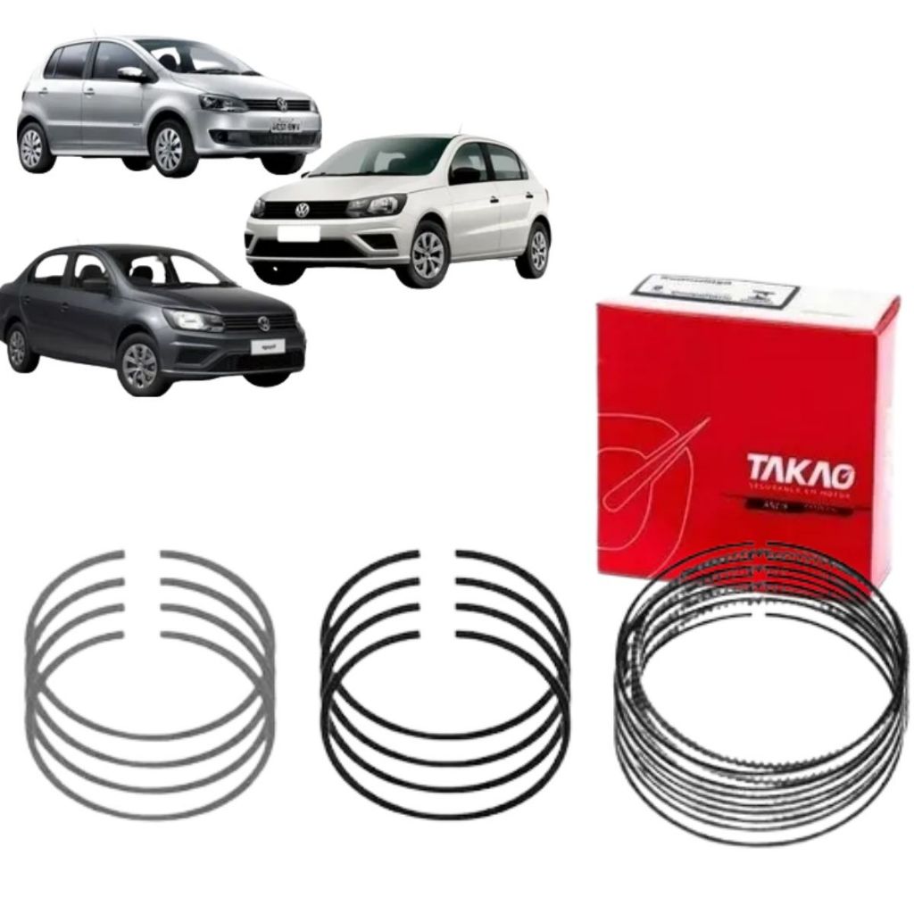 Jogo Anéis Motor Stander Fox Gol Voyage G 5 1.0 8v Vht Ea111 em Oferta na Shopee