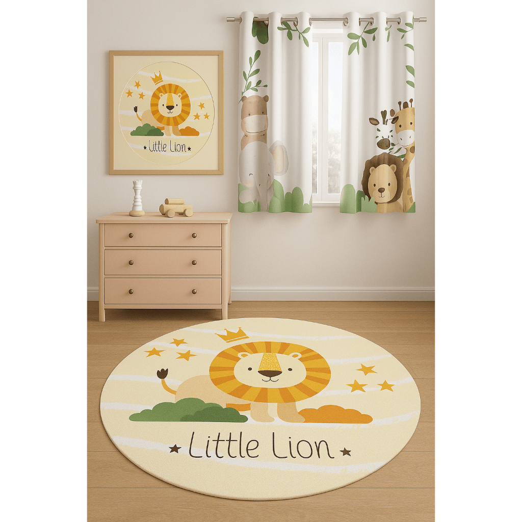 Tapete Infantil Redondo Antiderrapante 88X88 - Criança Menino Menina - PROMOÇÃO