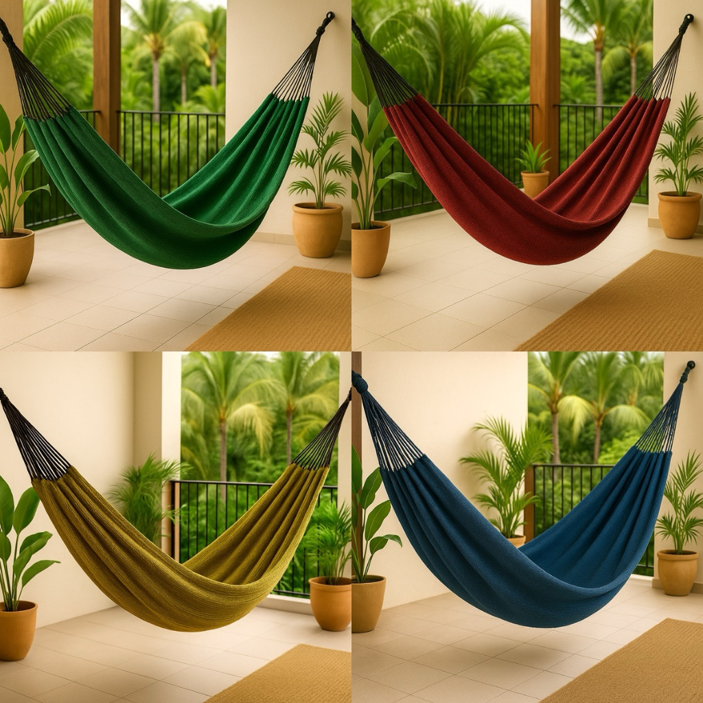 Rede de Dormir Casal Algodão Reforçada P/ Descanso Em Varanda Quarto em Oferta na Shopee