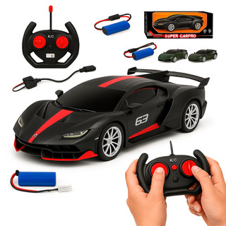 Carrinho de Controle Remoto Recarregável Brinquedo Esportivo Automodelo Ferrari Lamborghini Bugati