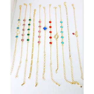 kit até 15 pulseiras femininas vários modelos ouro 18k em Oferta na Shopee