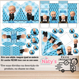 KIT COM 90/180 ITENS TEMA: PODEROSO CHEFINHO AZ CLARO LEMBRANCINHAS COM/SEM NOME - Envio 24H em Oferta na Shopee