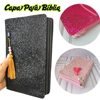 Capa Para Bíblia Sagrada N° 11 Zíper Bolso Externo Porta Celular Capa Brilhosa em Oferta na Shopee