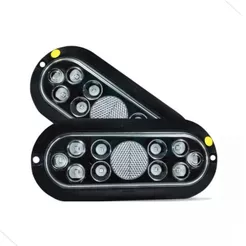 Par Lanterna Traseira Led Carretinha Canoinha Reboque Barco Jetski 12v Cristal Prova d'água