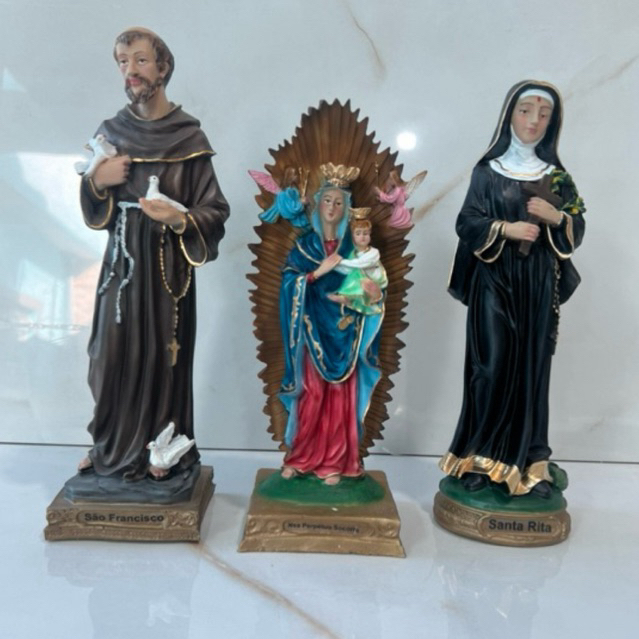 Santa Rita / São Francisco / Nossa Senhora do Perpétuo Socorro - Imagem em Resina 30cm