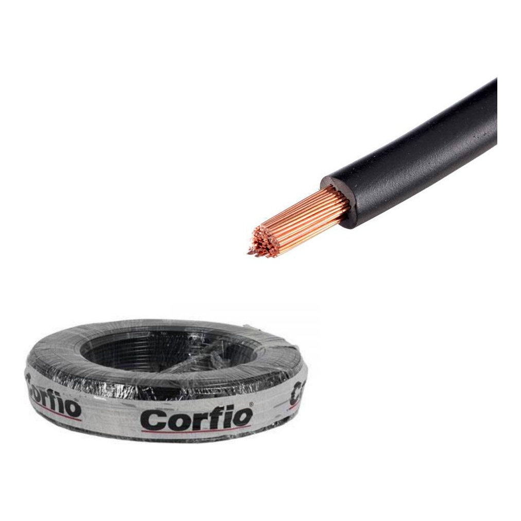 Fio Cabo de Energia Flexível de Cobre Elétrico Sil ou Corfio Antichama em metro 1,5mm 2,5mm 4,0mm