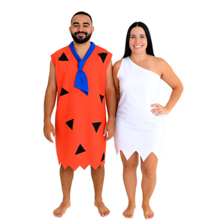 Fantasia Flintstones Wilma e Fred Adulto Carnaval Festa Cosplay em Oferta na Shopee