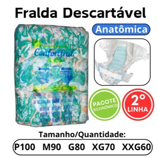 FRALDA ANATOMICA CONFORTFRAL BABY SEGUNDA LINHA ATACADO em Oferta na Shopee