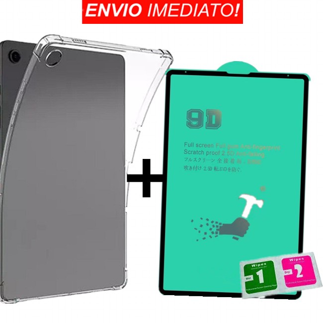 Kit Película de Hidrogel Fosca ou HD + Capa Capinha Transparente Anti Shock Para Tablet Samsung S6 LITE/S7/S9/A7/A8/A9/A