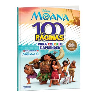 100 PÁGINAS PARA COLORIR DISNEY: MOANA 2 em Oferta na Shopee