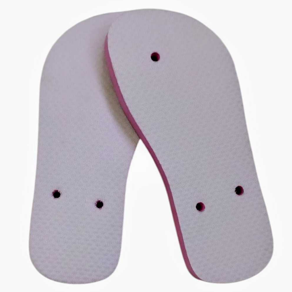 Solado de Chinelo Para Sublimação Tecido 100% Poliéster Borracha 90/10 ( Sola Sem Correia)
