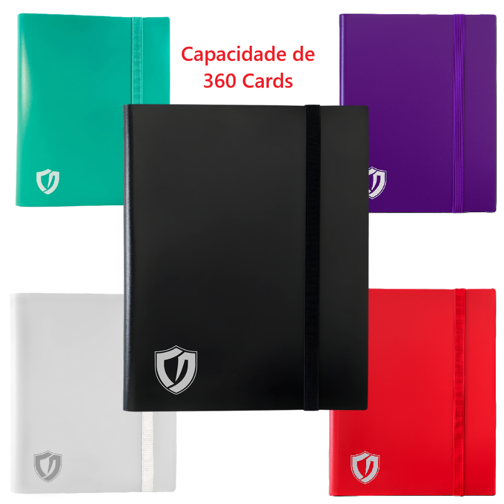 Fichário Pasta para cards Pokémon Central 3x3 para 360 cartas Pokémon Magic Todas Cores álbum