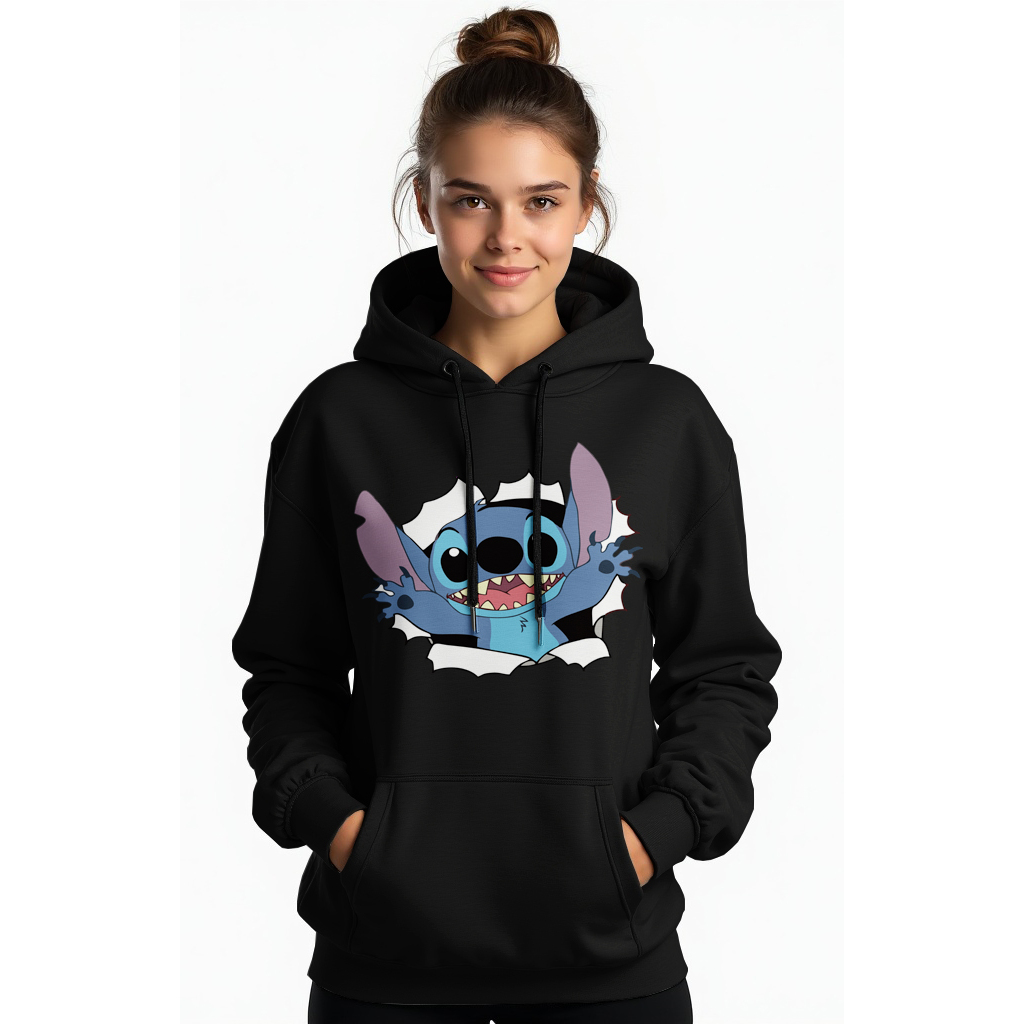Blusa Canguru Lilo Rasgo Casaco de Moletom Lilo & Stitch