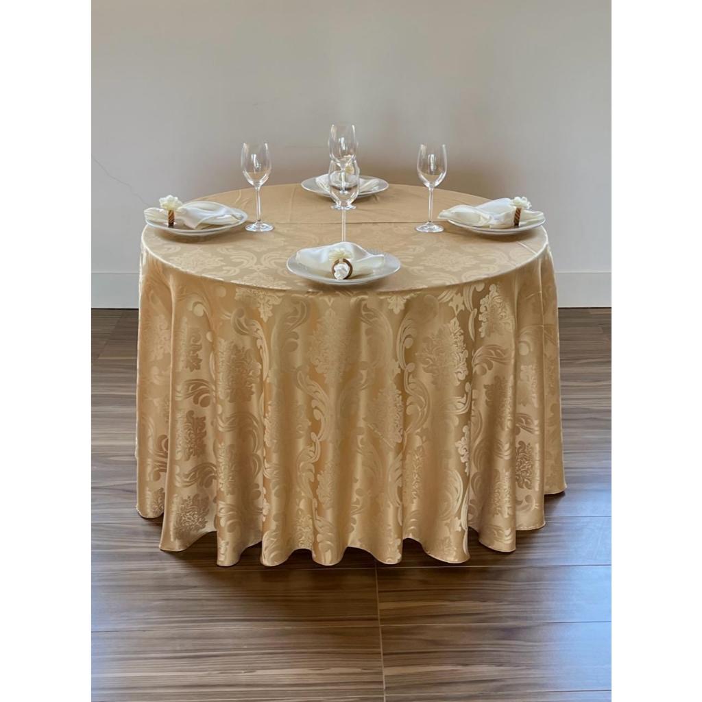 kit 10 Toalhas De Mesa Jacquard 2,60/2,60 Redonda para Festa e Evento em Oferta na Shopee