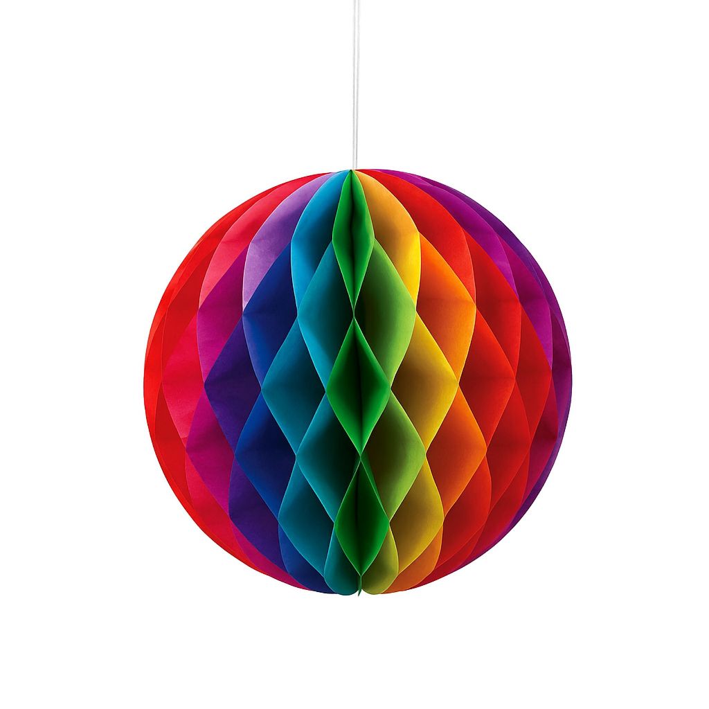Enfeite de Papel Colorido Balão Bola Comeia Redondo 25cm Decoração Para Festa Junina Ref 4881