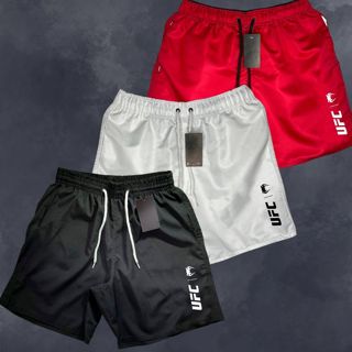 Kit 3 Bermudas Mauricinho Masculino UF.C.01, Ideal Para Treino, Academia, Corrida em Oferta na Shopee