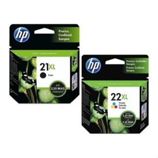 Kit Cartuchos Originais Hp 21 Xl Preto E 22 Xl Color em Oferta na Shopee
