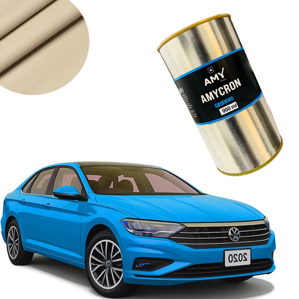 Tinta Couro Bege Jetta Restaurar Painel Banco Carro 900ml