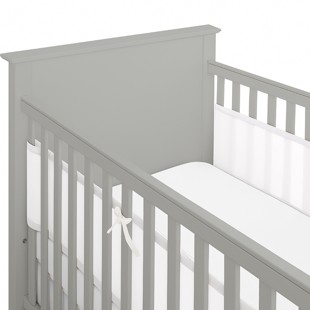 Tela De Proteção Para Berço Americano Na Cor Branco