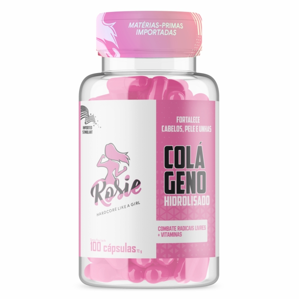 Colágeno Hidrolisado, 100 Cápsulas + Matérias Primas Importadas - Rosie Nutrition em Oferta na Shopee