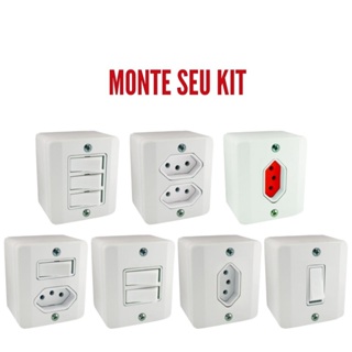 Tomada e Interruptores 10A Á 20A Sistema X Sobrepor Padrão Externa em Oferta na Shopee