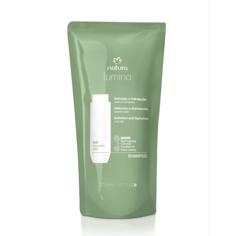 Natura Shampoo Lumina para Cabelos Cacheados Definição e Hidratação Refil 300ml