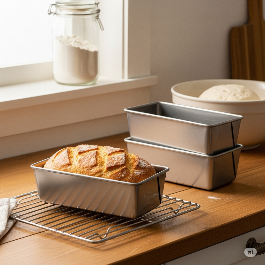Conjunto Formas Pães 3 Peças Assar Cozinha Forno Forma Caseiro Padaria Pão Bolo Confeitaria Panificação
