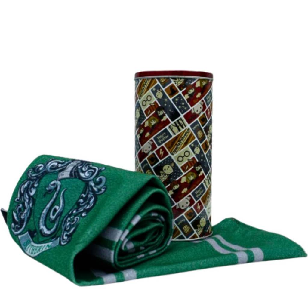 Cachecol Oficial Harry Potter Org Sonserina Verde Emblema Bordado Zona Criativa Lata Personalizada