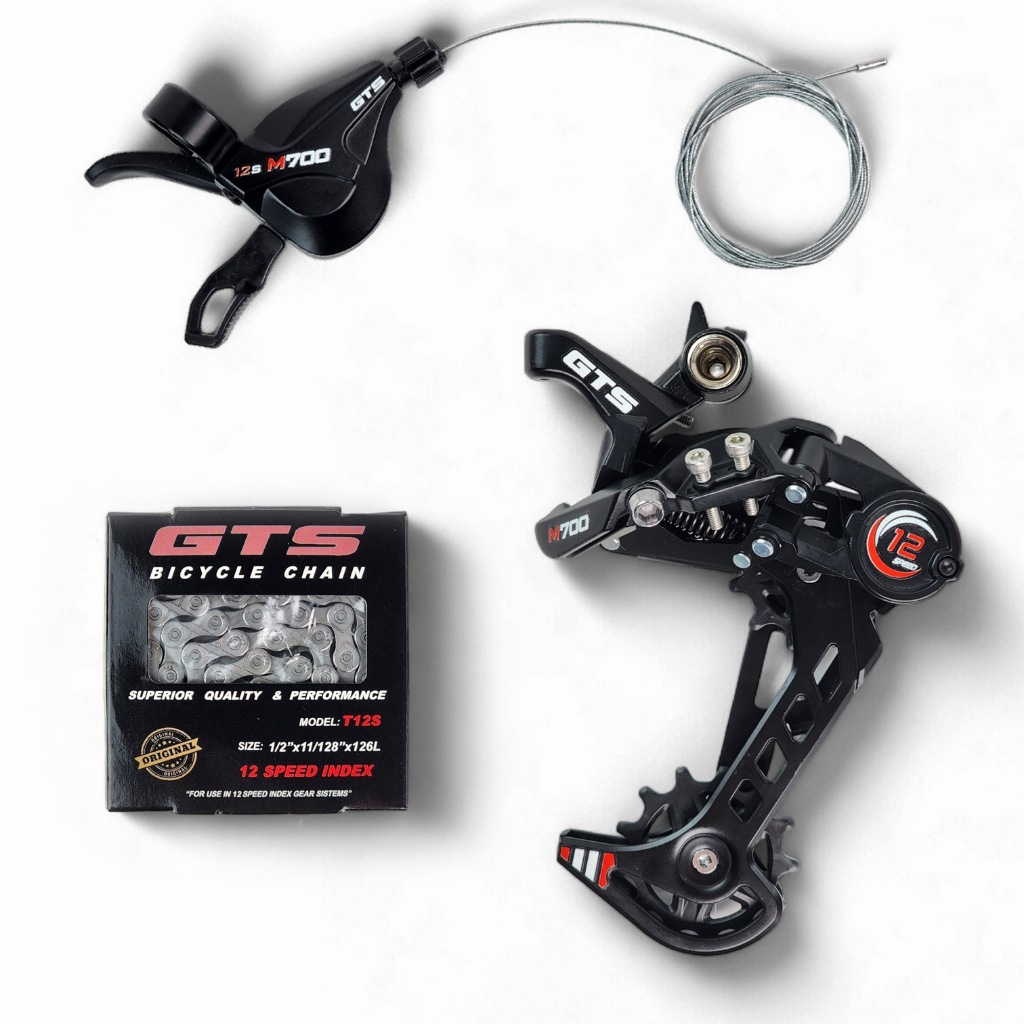 Kit Cambio Traseiro 12v GTS + Alavanca Transmissão Bike Bicicleta Mtb M700 Para Bicicleta