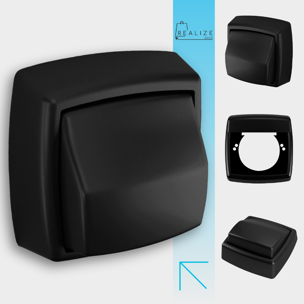 Acabamento Para Valvula De Descarga Padrão Deca Hydra Max Preto Abs Luxo Cód. 5016