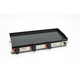 Chapa Chapeira De Lanches Hambúrguer Porções Hot Dog 70x30 cm Borda Alta Com 3 Queimadores a Gás