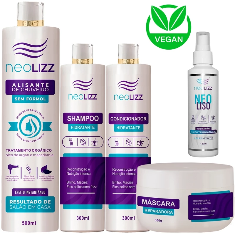 Selagem de Chuveiro para Cabelo com Kit Hidratação Profunda Neolizz — foto 2