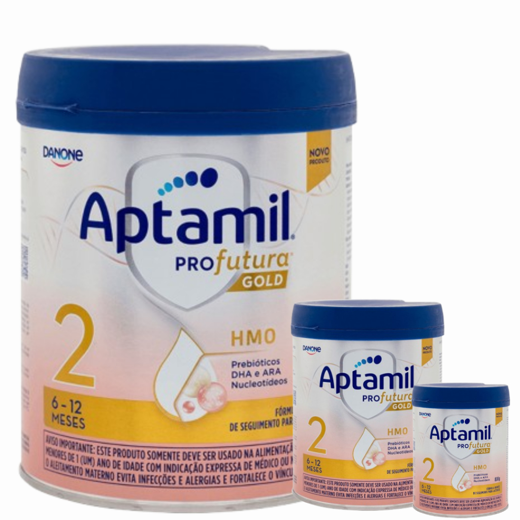 3 Latas - Aptamil PROFUTURA GOLD 2 - Fórmula infantil em pó -Danone 800 g