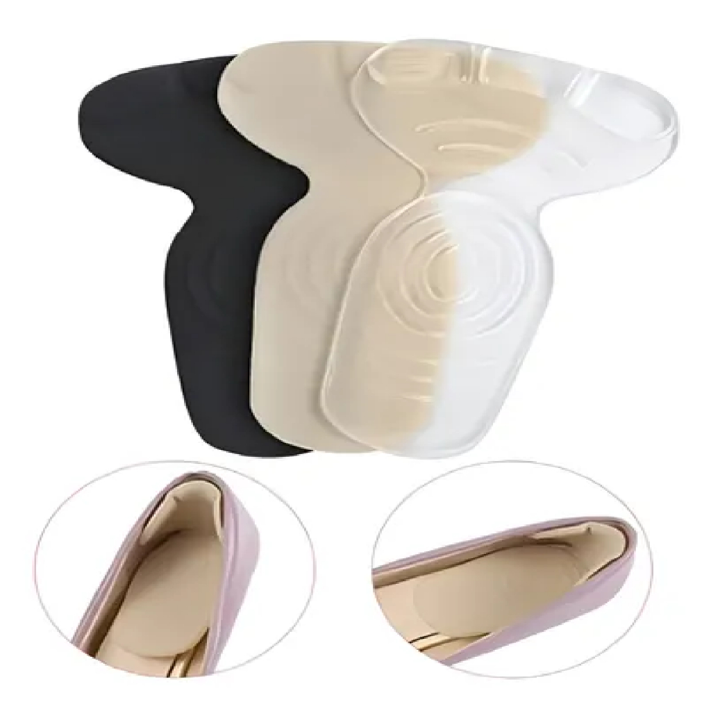 Par Protetor Calcanhar Palmilha Sapato Cor Transparente