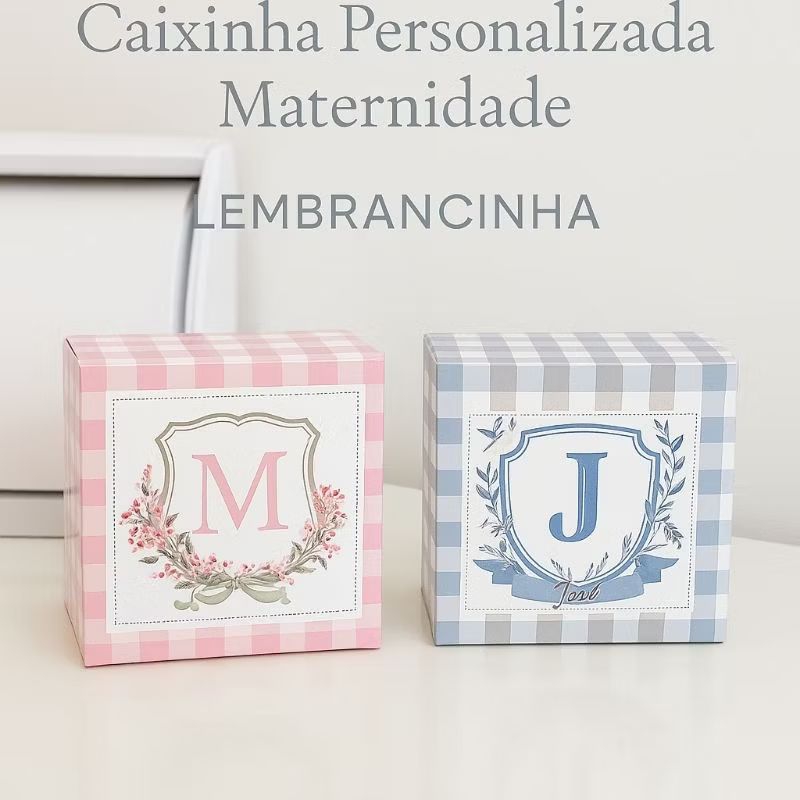 Caixinha Personalizada Maternidade Lembrancinha – Nascimento, Chá de Bebê, Aniversário ou Batizado