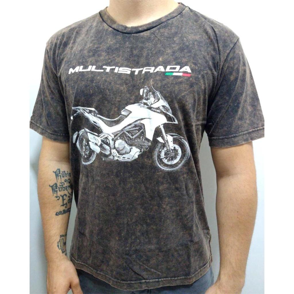 Camiseta Masculina de Moto Ducati Multistrada Allarido Motors