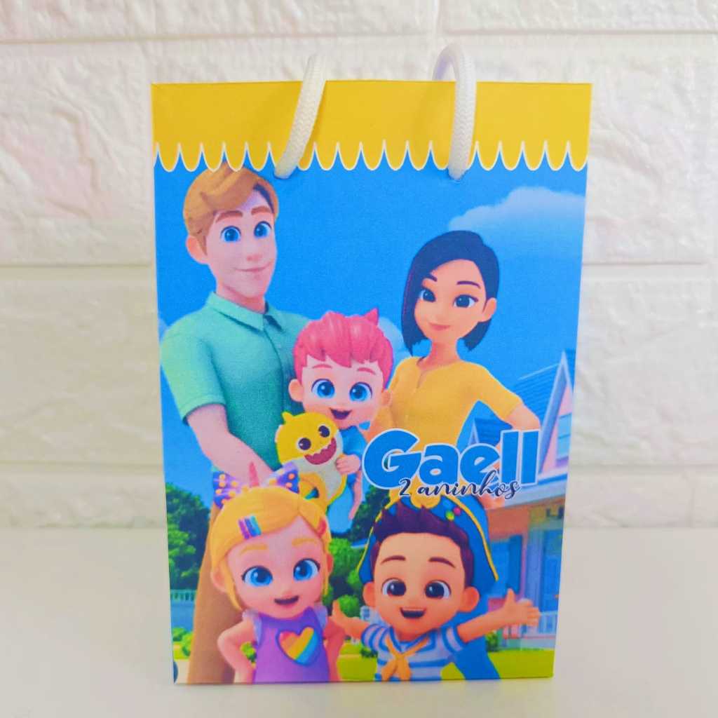 Sacolinha Personalizada Bebefinn Lembrancinha Festa Infantil Sacola Surpresa PEGUE E MONTE