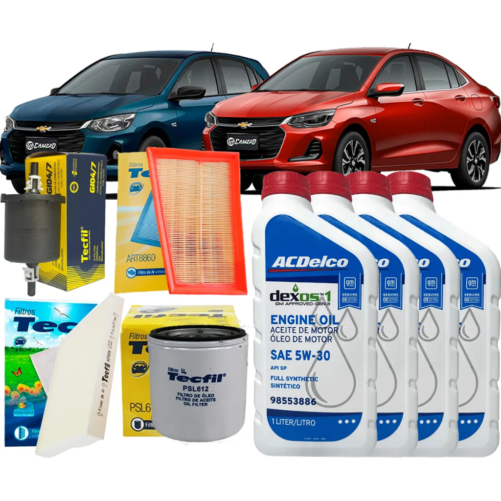 KIT TROCA DE OLEO ONIX, ONIX PLUS, JOY, TRACKER E MONTANA