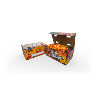 100 Caixa Box Delivery Porção Batata frita Individual Al-g14 em Oferta na Shopee