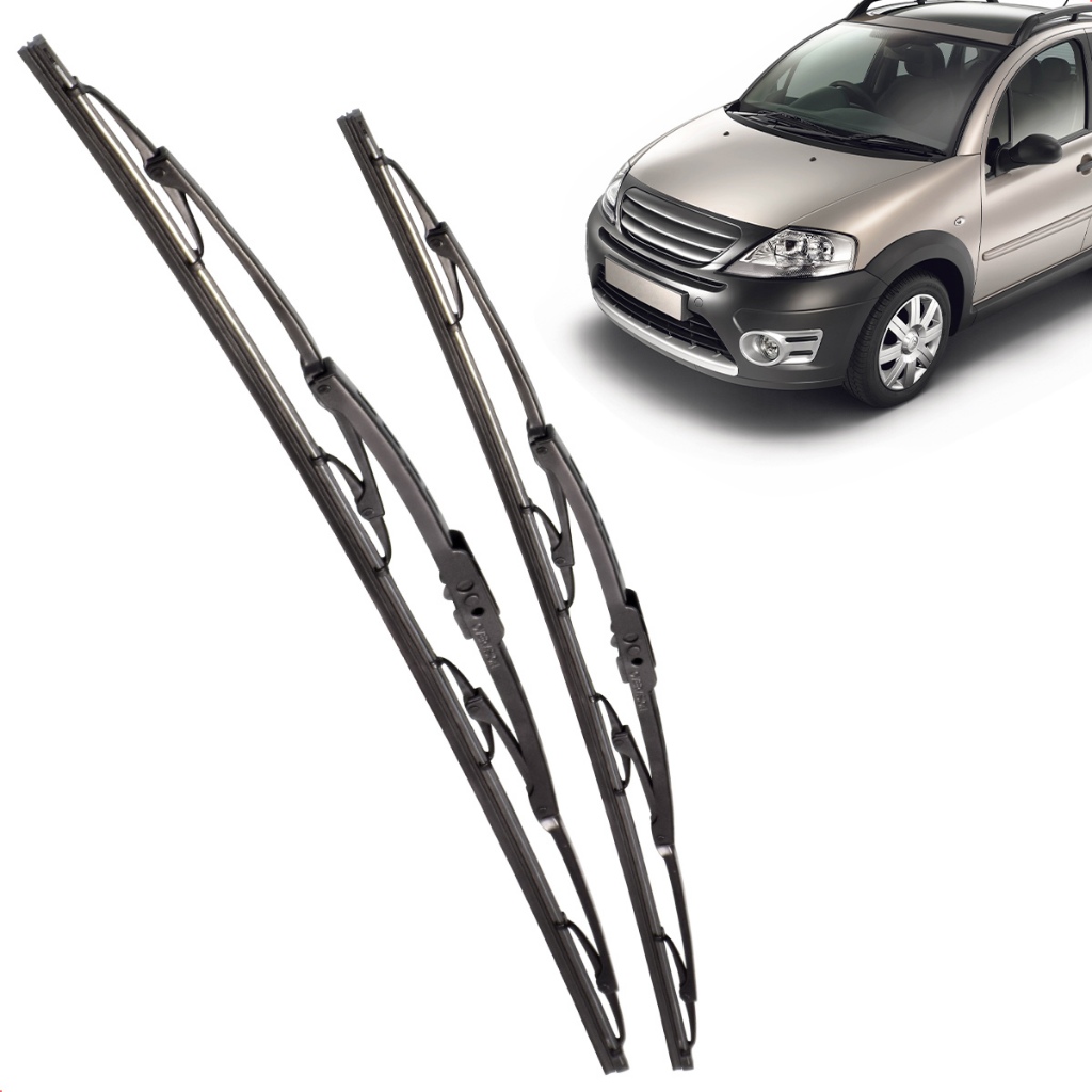 Par Palheta Dianteira Limpadora de Para-brisa C3 2003 a 2012 de Ferro em Oferta na Shopee