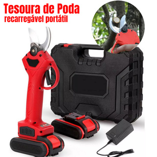 Tesoura Elétrica Profissional Para Árvores Recarregável Portátil Baterias 48V em Oferta na Shopee