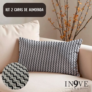Kit 2 Capas de Almofada Decorativa Formato Bisnaga 26x44cm Sofá Cama Sala Quarto em Oferta na Shopee