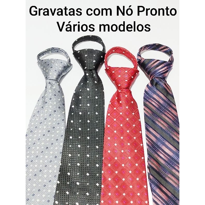Gravata Adulta com Nó Pronto 7 a 8 cm Regulavel Masculina Elegância Clássica para Ocasiões Especiais de Ótima Qualidade