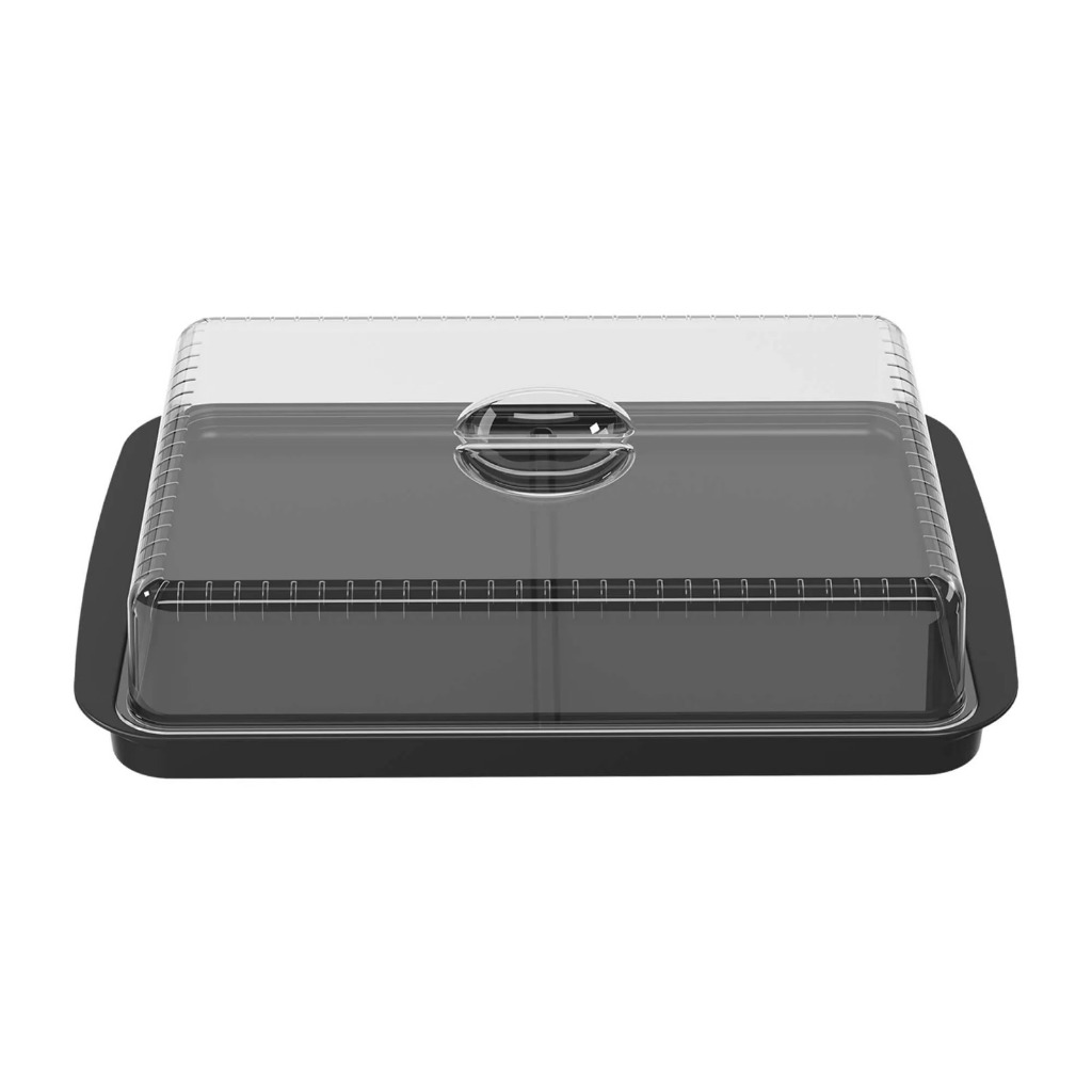 Pote Porta Frios Duplo Preto Plastutti Premium Com Tampa