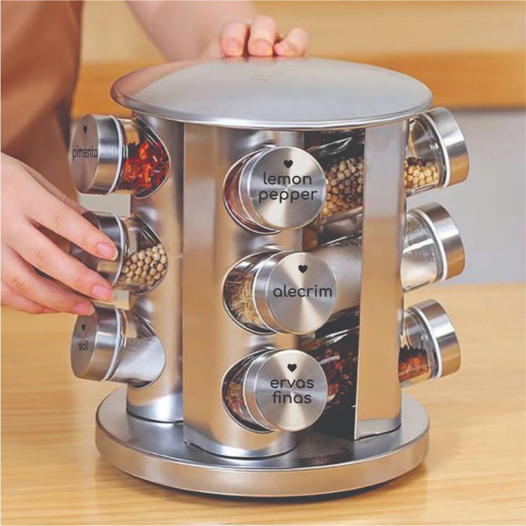 36 Etiquetas ADESIVAS para Potes de Tempero Cozinha Organizada e Decorada com Estilo em Oferta na Shopee